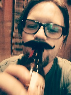 This beer came with a mustache! hehehe