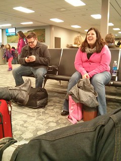 Randomly wound up on Nick and Nicole's flight.