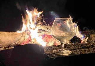 Drinks - Back yard fire