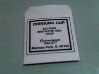 Apparently this envelope drinking cup is innovative