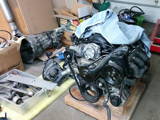 This LS3 is about to be crammed into an RX-7