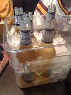 Drinks - They ran out of buckets. We get see-through!