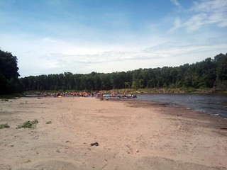 Riverfest beach to ourselves