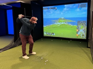 Golfin in Norway. This was a hard course.