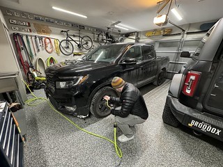 When cold weather causes the gas station air compressors to break, my garage becomes the spot for friends to fill up their tires.