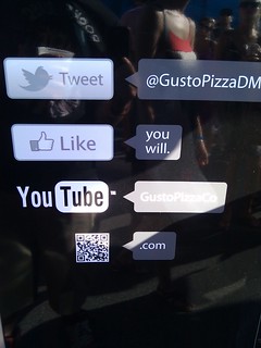 The side of gusto's trailer