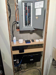Tech - Turning my tiny power box closet into a tiny network closet... nerd stuff