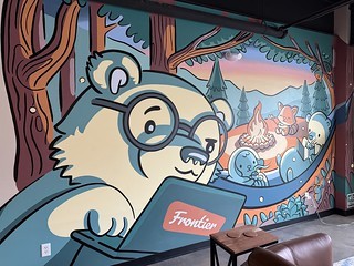 Art - A really fun mural by Nic Roth at Frontier Coworking