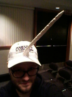 Professor Freeman had Cornell narwhal hats made for us! Haha. wtf.