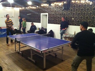 We just found a dive bar with a secret pro ping pong chamber in the back.
