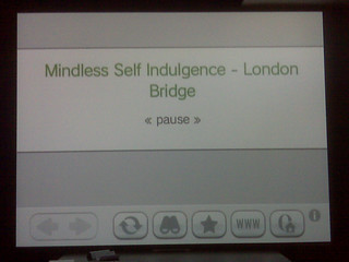 My iTunes Web remote on the Wii