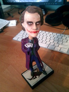 Another killer clown joins the bobble head collection.