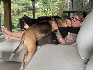 Kari tries to read a book