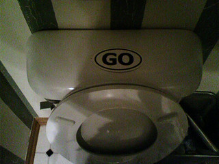 GO (to the bathroom)
