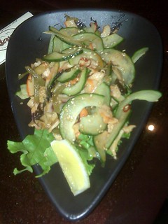 This Cucumber/Squid Salad was amazing.  And the plate made a sweet cup.