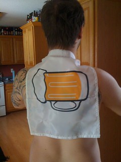 WTF. The beer flag I bought to use as a bockfest cape is not even full flag size