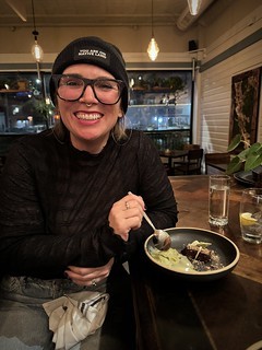 Course 8 - Chocolate Ganache with matcha ice cream (and astronaut matcha ice cream)