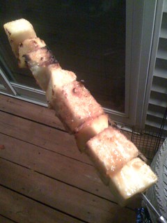 Grilled fruit skewers!