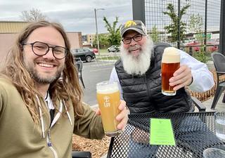 When Jeff and I go to pick up dinner...