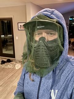 Dress Up - Bout to go open the patio umbrella and spray the wasp nest in it