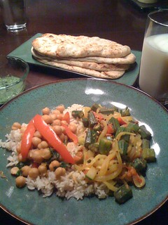 Homemade indian food.