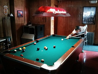 Shootin pool at Alpine Tap