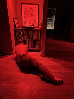 2737 - Late night, shirtless vinyl digging