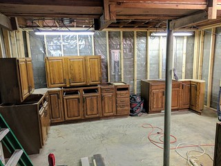 Laying out the new shop cabinets