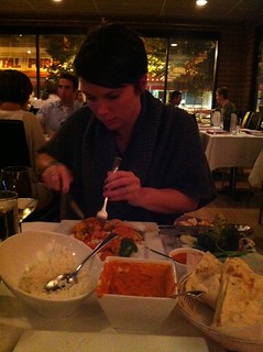 Mobile - Having some delicious Indian food with that @kbroox