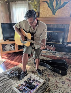 Dropping off a guitar for Mathew