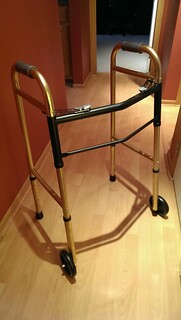 MS - Kari wanted a gold walker... so I busted out the krylon and plasti-dip.