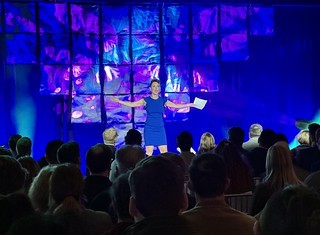 The Iowa Wild lady is MCing this event