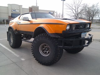 Custom - Orange Monster Truck Ford Mustang