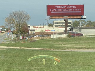 Donald Trump - This billboard outside of Trump's campaign event down the road from my house, lol