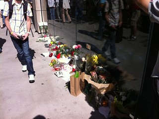 Outside the apple store