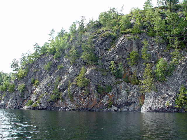 Rock Face on South Arm Knife Lake