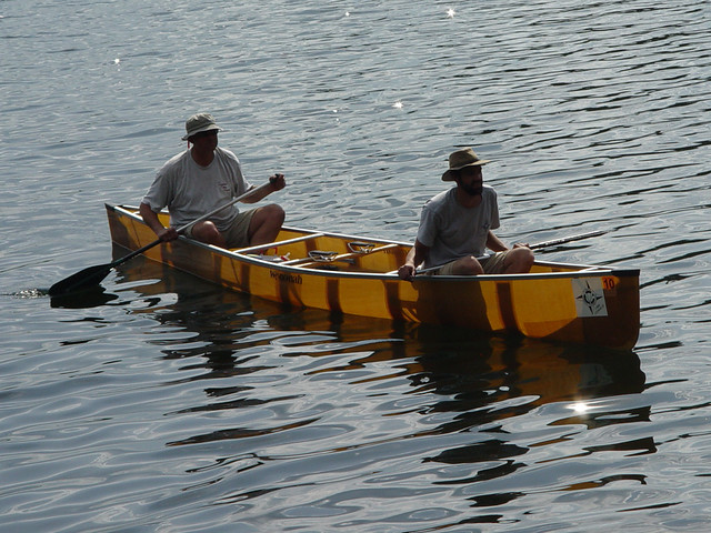 Getting water for the camp site