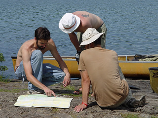 Chris Omtvedt - Reviewing the map at lunch