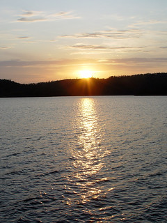 Sunset - Sunset across Knife Lake