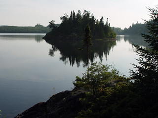 An island outside of our camp site on South Arm Knife Lake