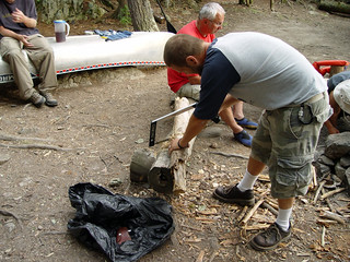 Cutting some firewood