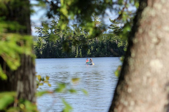 Another group paddles by