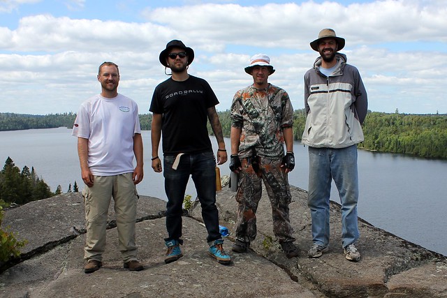 At the top of the rock face on Winchell Lake