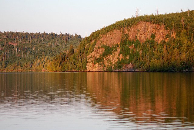 Winchell Lake rock face at dusk