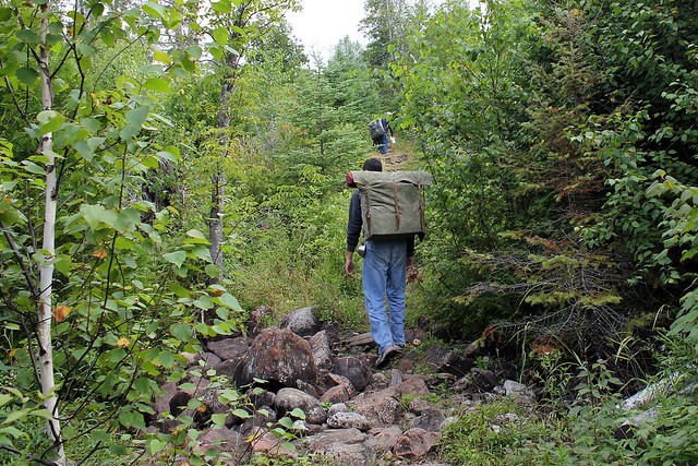 Portaging to Lily Lake