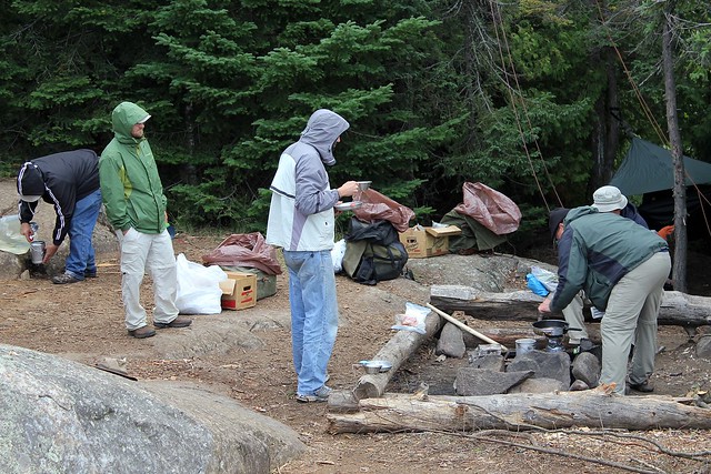 Breakfast after a bitter cold night