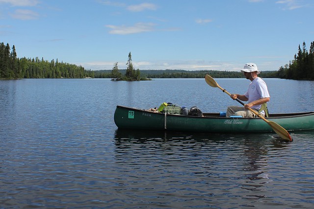 Paddling into Brule Lake
