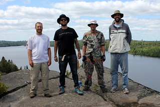 At the top of the rock face on Winchell Lake