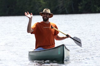 Josh being Josh while gathering water for the campsite