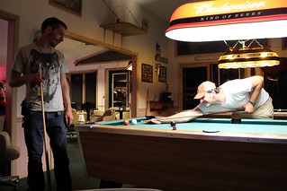 Shooting pool with Nathan and Jordan